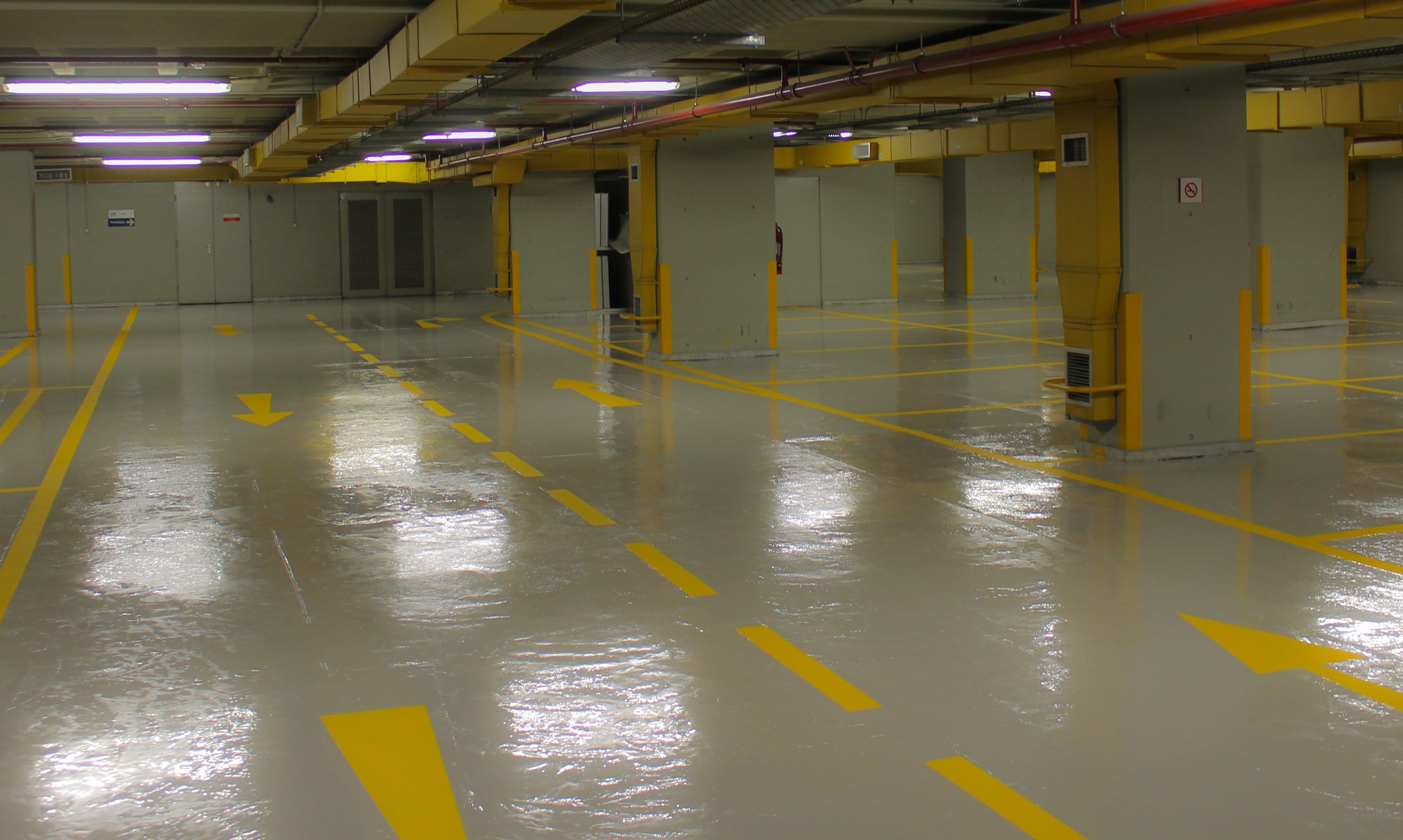 pu floor in car park