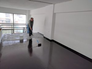 White Metallic Epoxy Floor