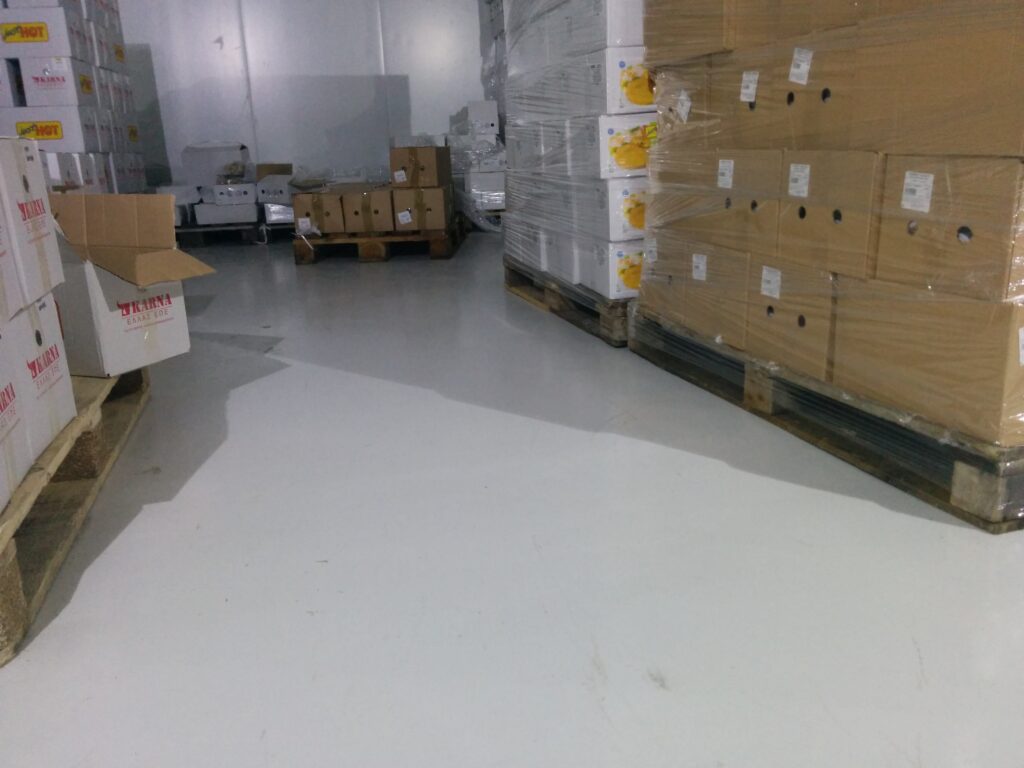 polyurethane flooring in a cold chamber